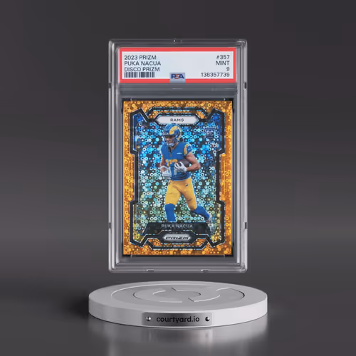 2023 Panini Prizm #357 Puka Nacua - Disco Prizm (PSA 9 MINT)