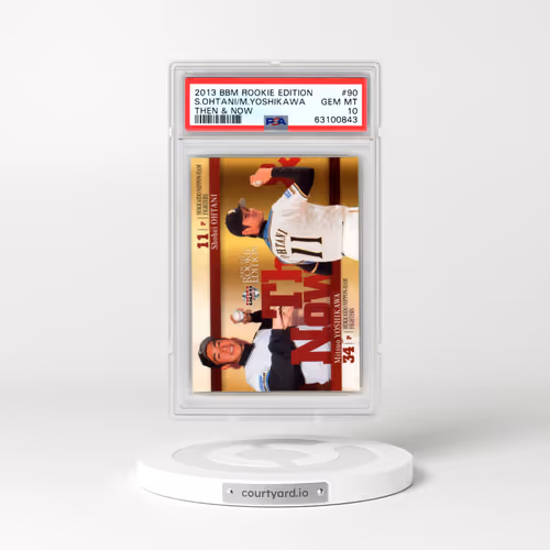 2013 BBM Rookie Edition Then & Now #90 Mitsuo Yoshikawa/Shohei Ohtani (PSA 10 GEM MINT)