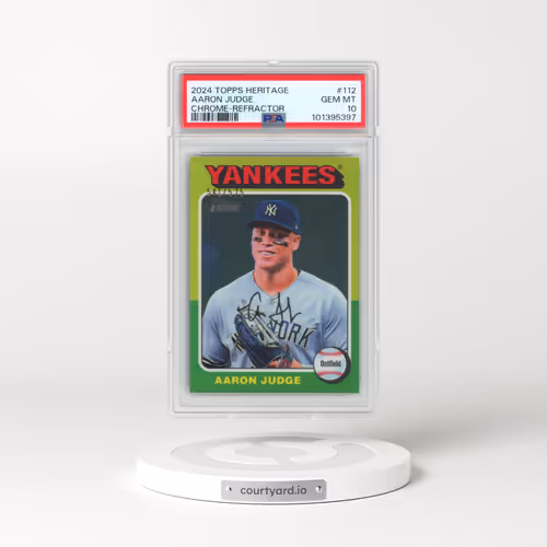 2024 Topps Heritage #112 Aaron Judge - Chrome-Refractor (PSA 10 GEM MINT)