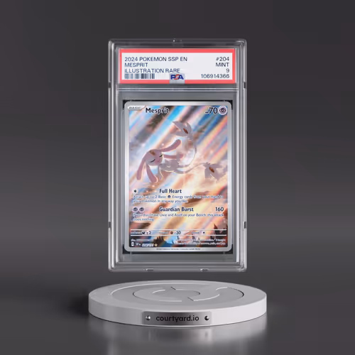 2024 Pokémon Ssp EN-Surging Sparks #204 Mesprit - Illustration Rare (PSA 9 MINT)