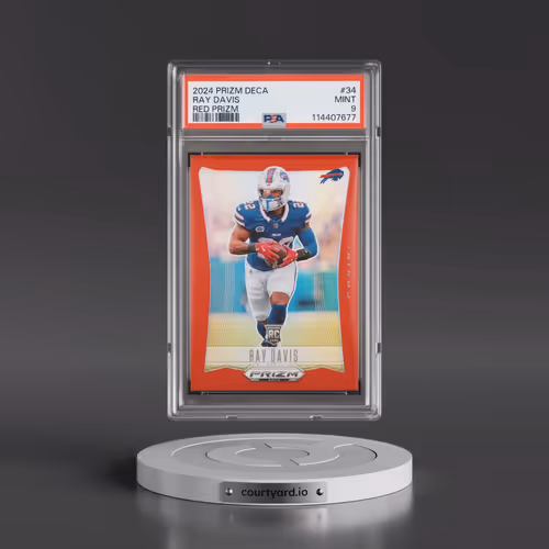 2024 Panini Prizm Deca #34 Ray Davis - Red Prizm (PSA 9 MINT)
