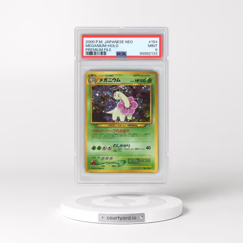 2000 Pokémon Neo #154 Meganium - Holo Premium File (PSA 9 MINT)