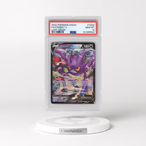 2022 Pokémon Sword & Shield Lost Origin #TG20 Crobat V - Holo Full Art (PSA 10 GEM MINT)
