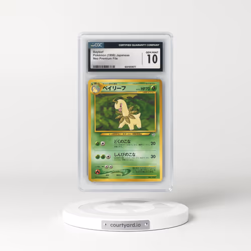 1999 Neo Premium File #153 Bayleef - No Rarity (CGC 10 GEM MINT)