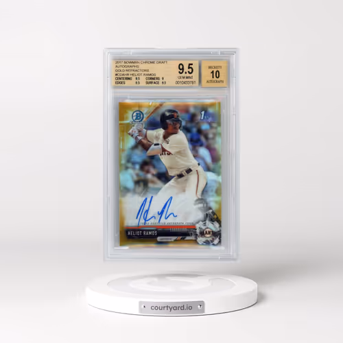 2017 Bowman Draft Chrome Draft Picks Autographs #CDAHR Heliot Ramos - Gold Refractor (BGS 9.5 GEM MI