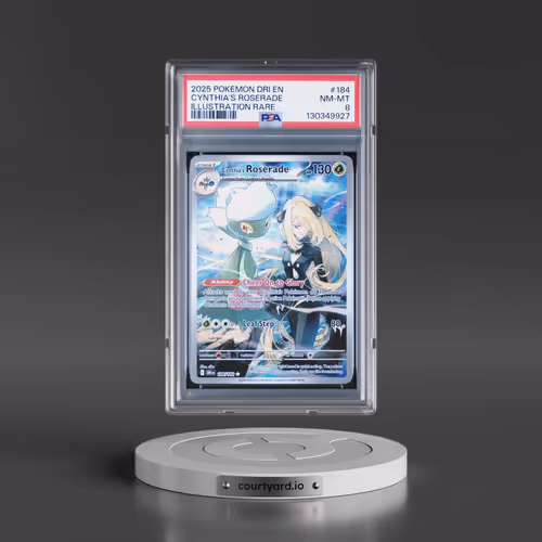 2025 Pokémon Dri EN-Destined Rivals #184 Cynthia's Roserade - Illustration Rare (PSA 8 NM-MT)
