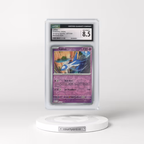 2024 Surging Sparks - SSP EN #077/191 Latios - Reverse Holo (CGC 8.5 NM-MT+)