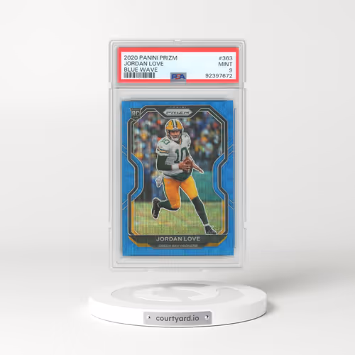 2020 Panini Prizm #363 Jordan Love - Blue Wave (PSA 9 MINT)