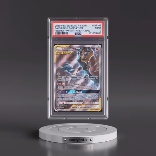 2019 Pokémon SM Black Star Promo #SM193 Garchomp & Giratina GX - Holo Full Art Power Partnership Tin