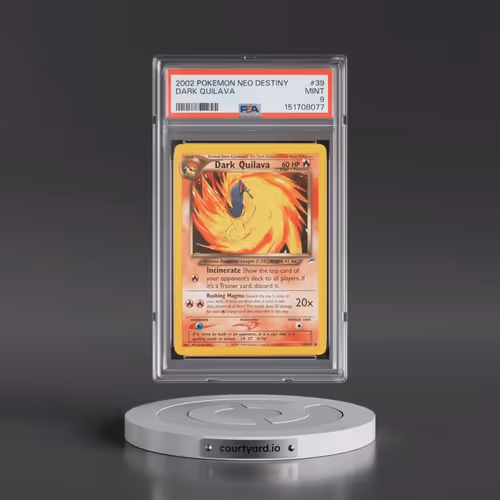 2002 Pokémon Neo Destiny #39 Dark Quilava (PSA 9 MINT)