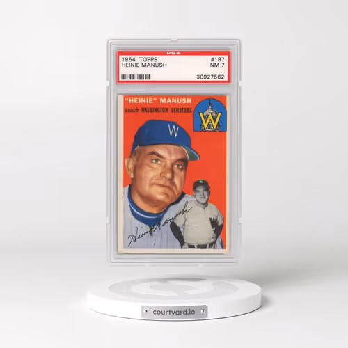 1954 Topps #187 Heinie Manush (PSA 7 NM)