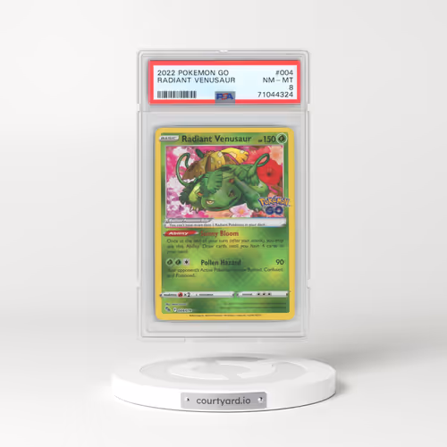 2022 Pokémon Go #004 Radiant Venusaur - Holo (PSA 8 NM-MT)