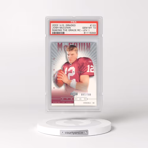 2002 Upper Deck Graded #122 Josh McCown - Making the Grade RC-Lev.1 (PSA 10 GEM MINT)