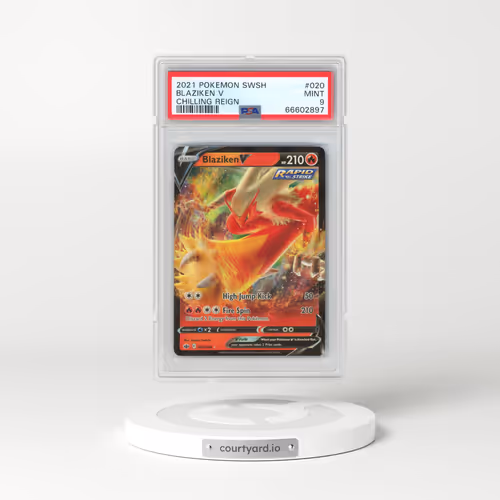2021 Pokémon Sword & Shield Chilling Reign #020 Blaziken V - Holo (PSA 9 MINT)
