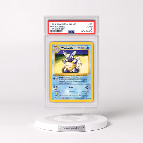 1999 Pokémon Game #42 Wartortle - 1st Edition (PSA 2 GOOD)