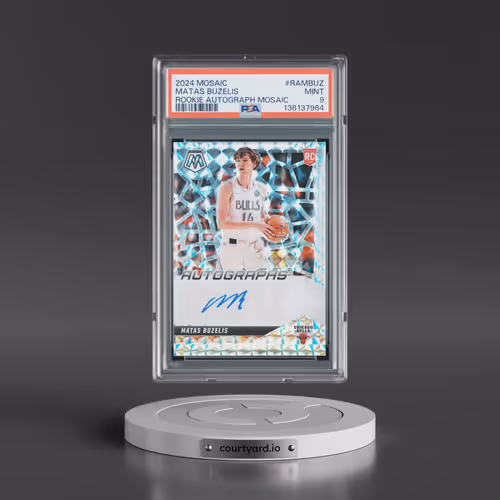 2024 Panini Mosaic Rookie Autographs Mosaic #RAMBUZ Matas Buzelis (PSA 9 MINT)
