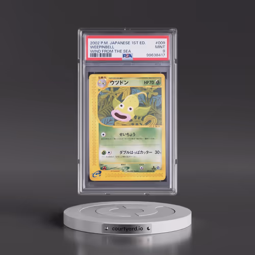 2002 Pokémon Wind From the Sea #009 Weepinbell - 1st Edition (PSA 9 MINT)