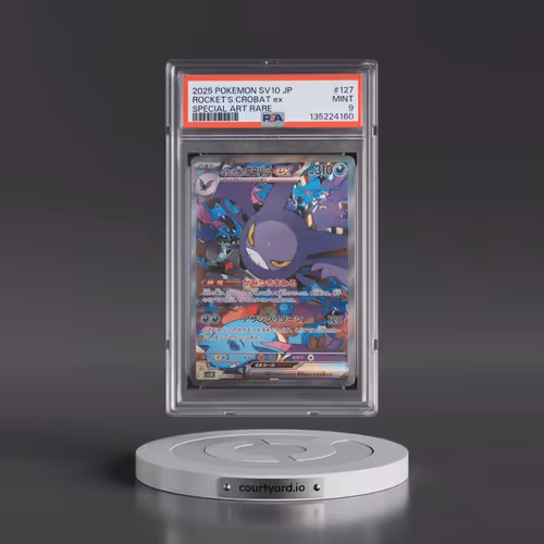2025 Pokémon SV10-Glory of Team Rocket #127 Team Rocket's Crobat EX - Holo Special Art Rare (PSA 9 M