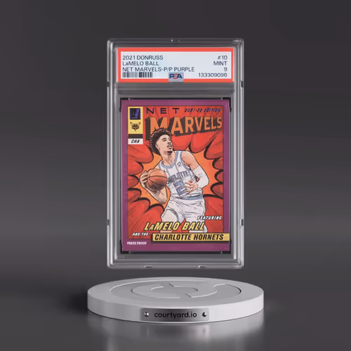 2021 Panini Donruss Net Marvels #10 LaMelo Ball - Press Proof Purple (PSA 9 MINT)