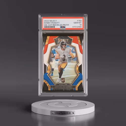 2022 Panini Select #182 Kenny Pickett - Die-Cut Red/Blue Prizm (PSA 10 GEM MINT)