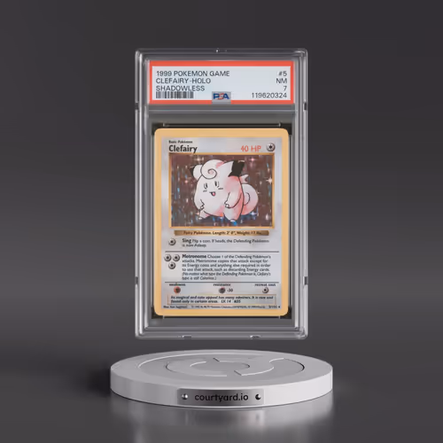 1999 Pokémon Game #5 Clefairy - Holo Shadowless (PSA 7 NM)