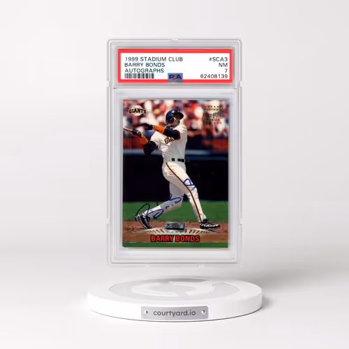 1999 Stadium Club Autographs #SCA3 Barry Bonds - Autographs (PSA 7 NM)