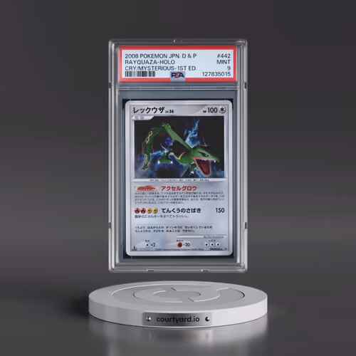 2008 Pokémon Diamond & Pearl Cry From the Mysterious #442 Rayquaza - 1st Edition Holo (PSA 9 MINT)