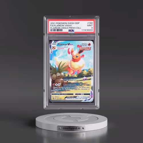 2021 Pokémon Swsh Black Star Promo #180 Flareon Vmax - Full Art Flareon Vmax Premium Collection (PSA