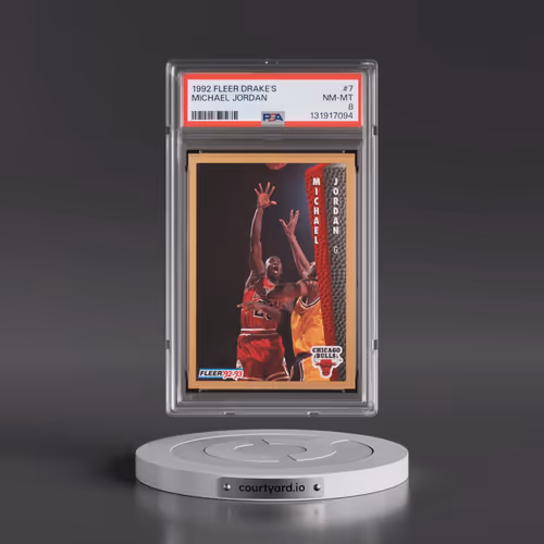 1992 Fleer Drake's #7 Michael Jordan (PSA 8 NM-MT)