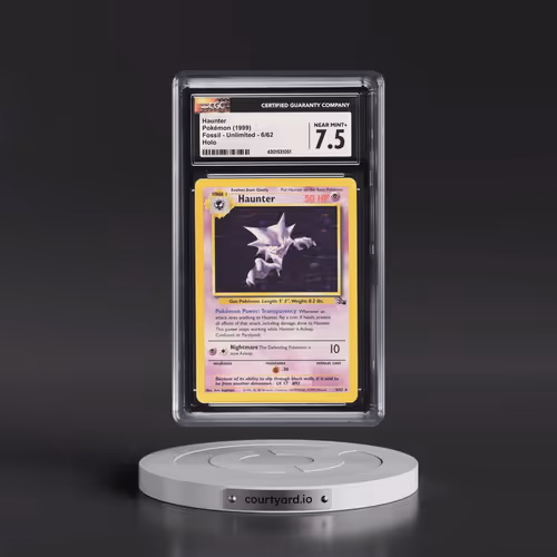 1999 Fossil #6/62 Haunter - Galaxy Star Holo (CGC 7.5 NM+)