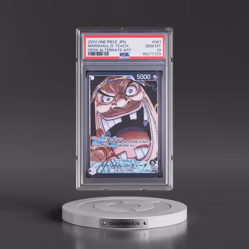 2024 One Piece Japanese OP09-Emperors in the New World #081 Marshall D. Teach - Alternate Art (PSA 1