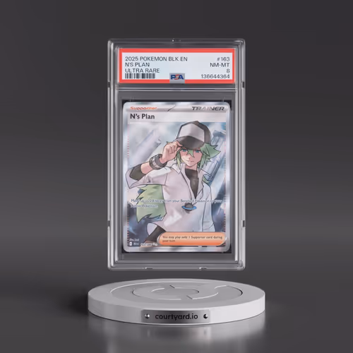 2025 Pokémon Blk EN-Black Bolt #163 N's Plan - Ultra Rare (PSA 8 NM-MT)