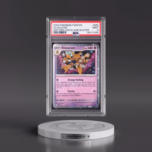 2024 Pokémon Twm EN-Twilight Masquerade #082 Alakazam - Surging Sparks Premium Checklane Blisters (P
