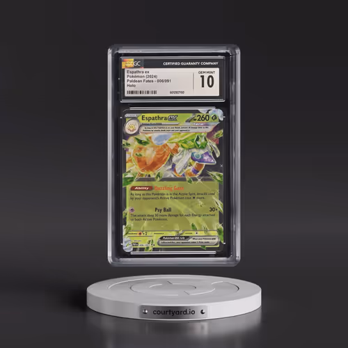 2024 Pokémon Paf EN-Paldean Fates #006 Espathra EX - Holo (CGC 10 GEM MINT)