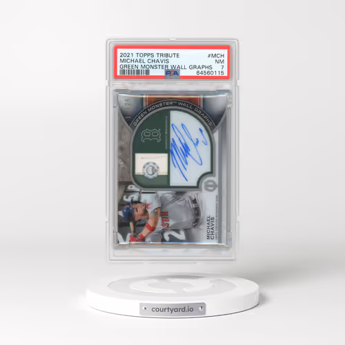 2021 Topps Tribute Green Monster Wall Graphs #MCH Michael Chavis (PSA 7 NM)