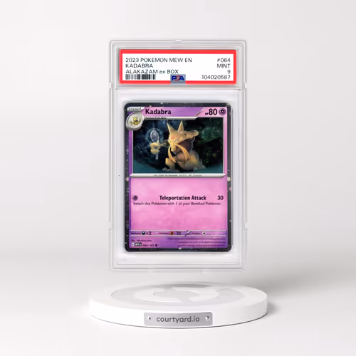 2023 Pokémon Mew EN-151 #064 Kadabra - Alakazam EX Box (PSA 9 MINT)