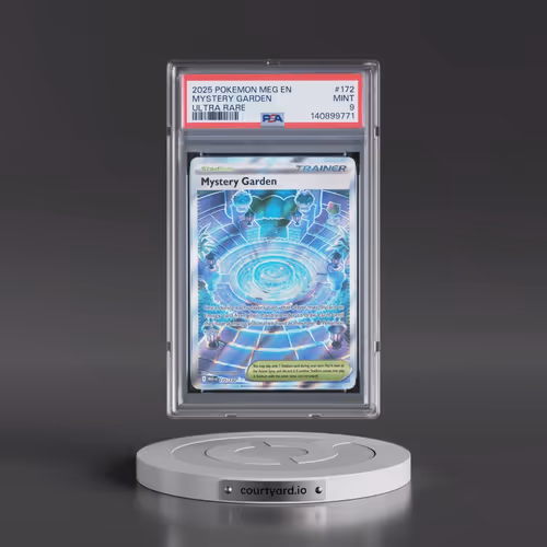 2025 Pokémon Meg EN-Mega Evolution #172 Mystery Garden - Ultra Rare (PSA 9 MINT)
