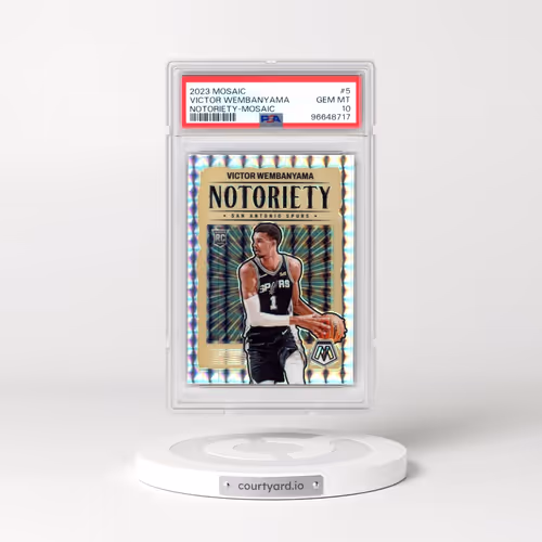 2023 Panini Mosaic Notoriety #5 Victor Wembanyama - Mosaic (PSA 10 GEM MINT)