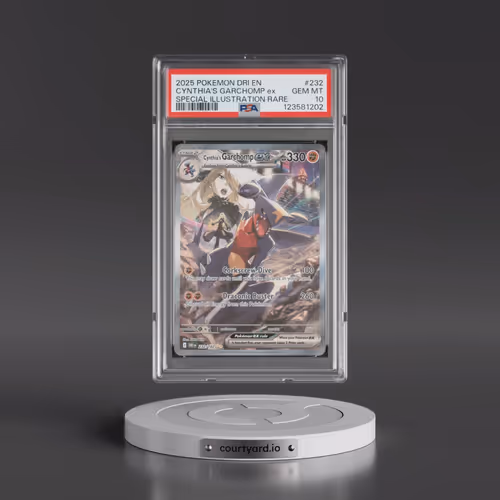 2025 Pokémon Dri EN-Destined Rivals #232 Cynthia's Garchomp EX - Holo Special Illustration Rare (PSA