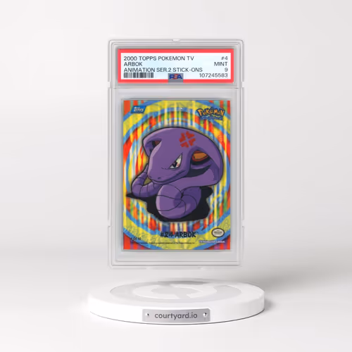 2000 Topps Pokémon TV Animation Series 2 Stick-Ons #4 Arbok (PSA 9 MINT)