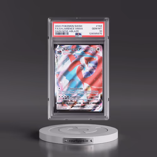 2020 Pokémon Sword & Shield Darkness Ablaze #144 Salamence Vmax - Full Art (PSA 10 GEM MINT)