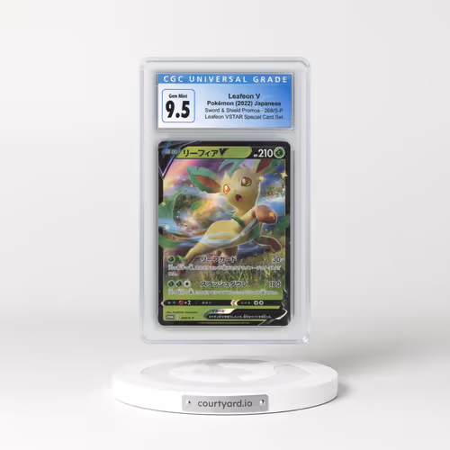 2019 Sword & Shield Promos #268/S-P Leafeon V - Holo Leafeon VSTAR Special Card Set (CGC 10 GEM MINT