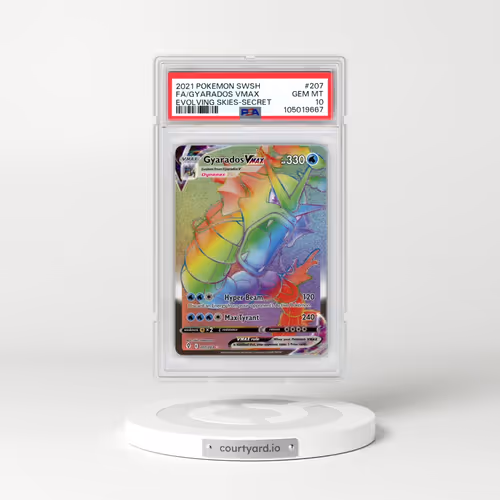 2021 Pokémon Sword & Shield Evolving Skies #207 Gyarados Vmax - Full Art Secret (PSA 10 GEM MINT)