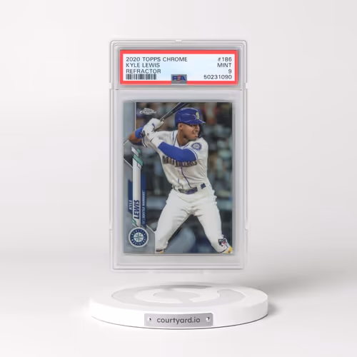 2020 Topps Chrome #186 Kyle Lewis - Refractor (PSA 9 MINT)