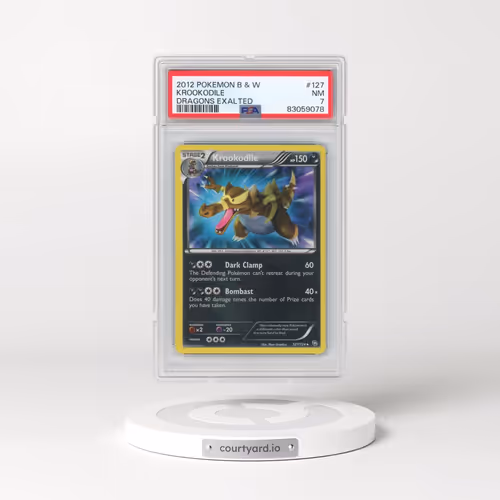 2012 Pokémon Black & White Dragons Exalted #127 Krookodile (PSA 7 NM)