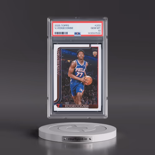 2025 Topps #203 VJ Edgecombe (PSA 10 GEM MINT)