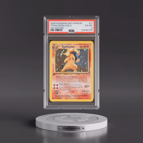 2000 Pokémon Neo Genesis #17 Typhlosion - 1st Edition Holo (PSA 6 EX-MT)