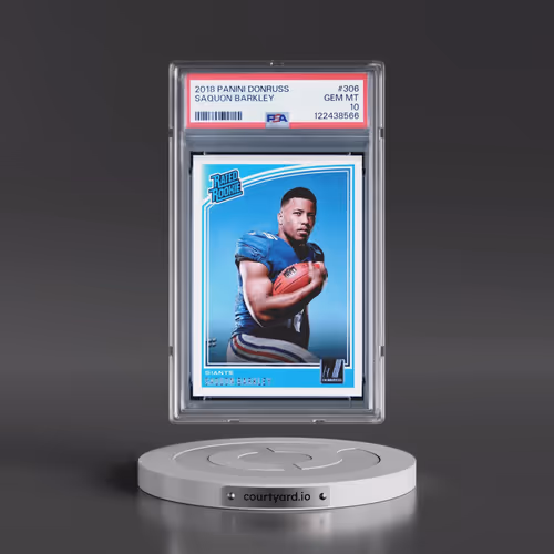 2018 Panini Donruss #306 Saquon Barkley (PSA 10 GEM MINT)