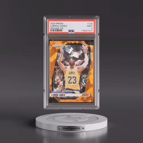 2024 Panini Prizm #130 LeBron James - Orange Ice (PSA 9 MINT)