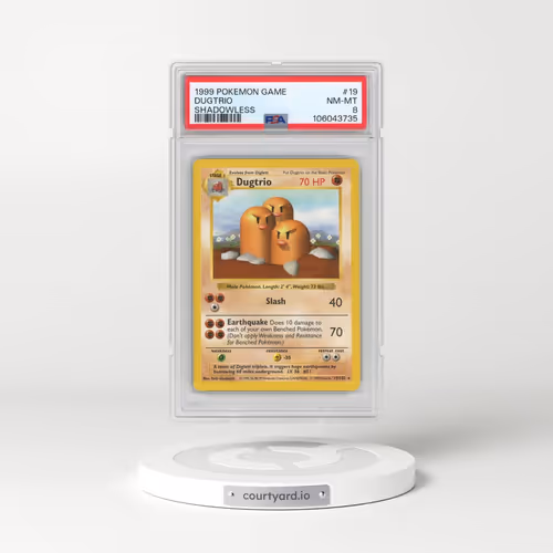 1999 Pokémon Game #19 Dugtrio - Shadowless (PSA 8 NM-MT)